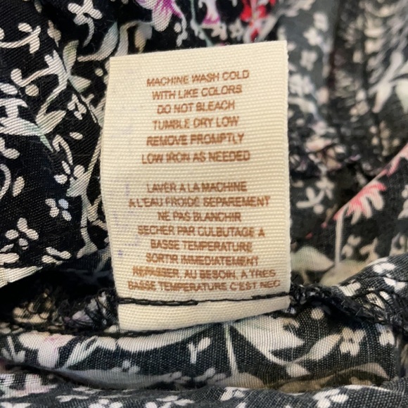 Free Preople Peasant Babydoll Floral Mini Press Black M - Picture 10 of 12